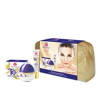 Dermacol Time Coat denní pleťový krém SPF20 50 ml + zdokonalující krém na oči a rty 15 ml + taška