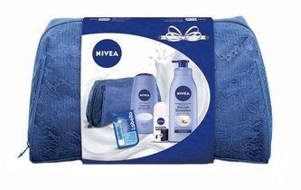 Nivea Smooth Sensation tělové mléko 400 ml + sprchový krém 250 ml + antiperspirant Black&White 50 ml + balzám na rty 5,5 ml + taška