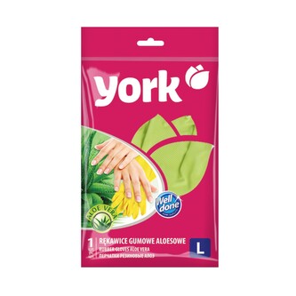 Rukavice gumové YORK L s aloe vera
