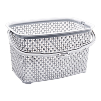 Košík na kolíčky 22x15x13cm  PEARL šedá