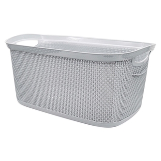 Koš prádelní 50x31,5x23cm 29L  PEARL šedá