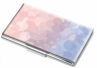 #CDC10-A166 Troika SERENITY ROSE Ploché puzdro na 11 vizitiek, viacfarebné, motív kruhov