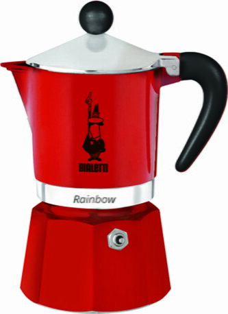 0004962 Bialetti RAINBOW NA 3 ŠÁLKY ČERVENÁ