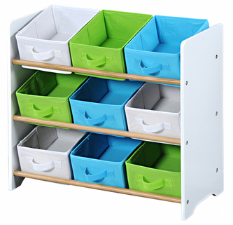 Kesper Dětský regál s 9 úložnými boxy 17716.13 (bílý)