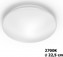 Moire SVÍTIDLO STROPNÍ LED 6W 600lm 2700K, bílá