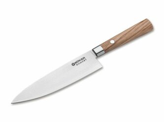 Böker Manufaktur Solingen 130439DAM damaškový kuchársky nôž 15,7 cm hnedá