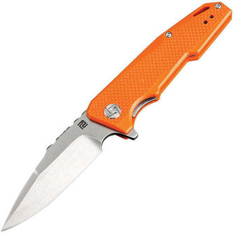 Artisan 1706PS-OEF Predator Orange vreckový nôž 7 cm, Stonewash, oranžová, G10