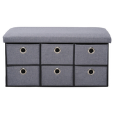 Kesper, Lavice se sedákem a úložnými boxy, šedá 76 x 38 x 38 cm