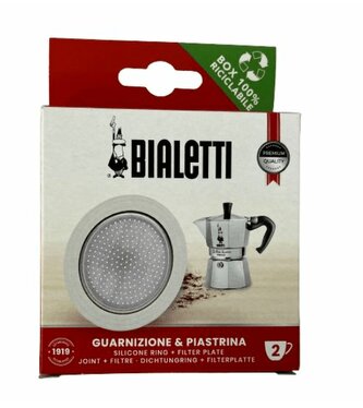 Bialetti tesnenie + filter na MOKA EXPRESS 2 a novú MOKA INDUCTION 2