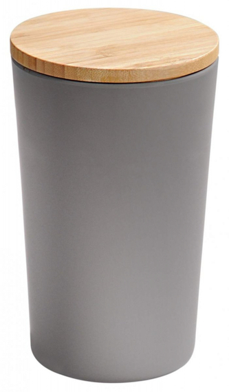KESPER Dóza z umělé hmoty s víkem z masivního bambusu, průměr 11,5 cm, výška 19 cm