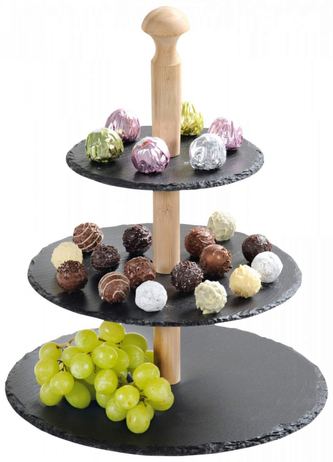 KESPER Etažér třípatrový, břidlice