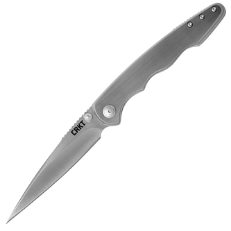 CRKT CR-7016 FLAT OUT™ SILVER vreckový nôž s asistenciou 9 cm, celooceľový