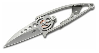 CRKT CR-5102N SNAP LOCK™ SILVER vreckový nôž 6,5 cm, nehrdzavejúca oceľ