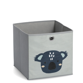 ZELLER Dětský úložný box textilní, šedý, motiv koala 28x28x28cm