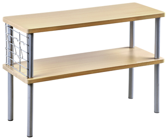 KESPER Kuchyňská polička dekor buk, kov, drátěna mřížka se 3 háčky, 55 x 38 x 20 cm