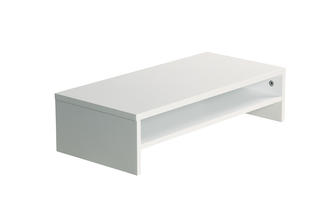 Stojan na monitor a zvedák obrazovky, bílý 54x26x14cm