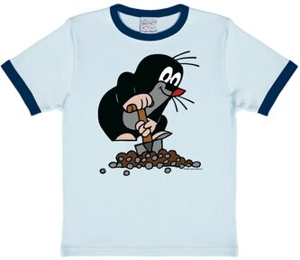 Dětské tričko Krteček: Zahradník (158-164 cm) modrá bavlna