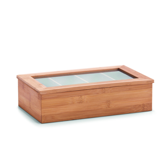 ZELLER Úložný box na čajové sáčky bambus 33,5x20x9cm