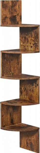 DOCHTMANN, Nástěnná rohová police, hnědá 20x128x20cm