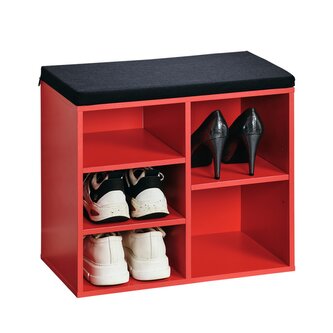 KESPER Botník s lavicí červený 51,5 x 48 x 29,5 cm