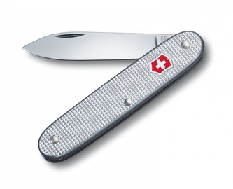 Victorinox 0.8000.26 Swiss Army 1 Alox vreckový nôž 93 mm, strieborná, vrúbkovaná rukoväť