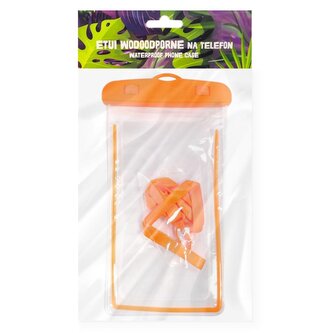 Etui wodoodporne na telefon pomarańczowe