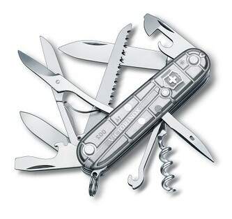 Victorinox 1.3713.T7 Huntsman SilverTech multifunkčný nôž 91 mm, transparentná, 15 funkcií
