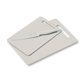 KESPER Prkénka s nožem sada 3ks šedá