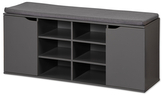 KESPER Botník se sedákem a úložnými boxy, šedý, 103 x 48 x 30,5 cm