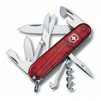 Victorinox 1.3703.T Climber multifunkčný nôž 91 mm, transparentná červená, 14 funkcií