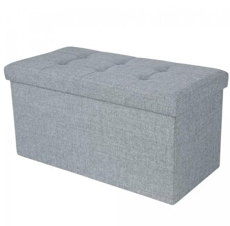 DOCHTMANN, Taburet s úložným prostorem, světle šedý, 76x38x38cm