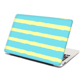 Samolepka na notebook Modrožluté pruhy: 29x20 cm