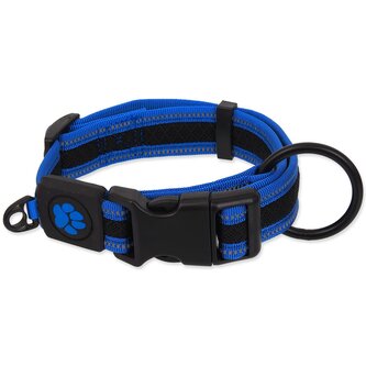 Obojek Active Dog Fluffy M modrý 2,5x33-48cm