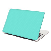 Samolepka na notebook Bílé čárky na tyrkysové: 38x26 cm