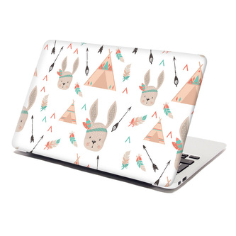 Samolepka na notebook Zajíci u stanu: 29x20 cm