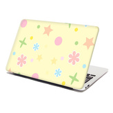 Samolepka na notebook Květiny na žluté: 38x26 cm