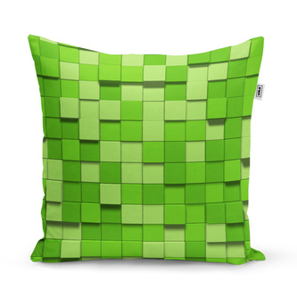 Polštář Green Blocks 3D: 60x60 cm