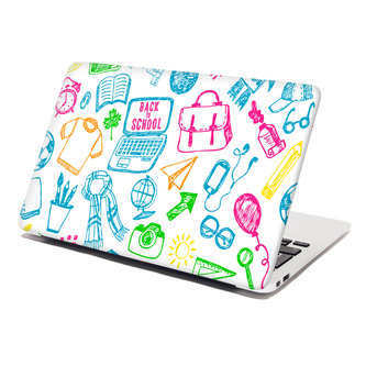 Samolepka na notebook Barevná škola: 38x26 cm