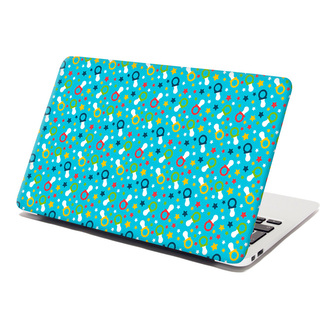 Samolepka na notebook Dudlíky a hvězdy: 38x26 cm