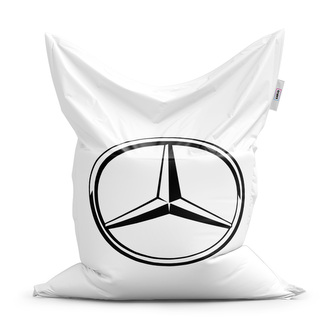 Sedací vak Classic Logo 1 Bílá: 150x100 cm