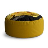 Taburet Circle Žluté orchideje: 38x48 cm