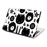 Samolepka na notebook Kočička a medvěd: 38x26 cm