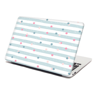 Samolepka na notebook Tečky a pruhy: 29x20 cm