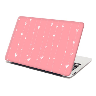 Samolepka na notebook Asymetrická srdíčka: 38x26 cm