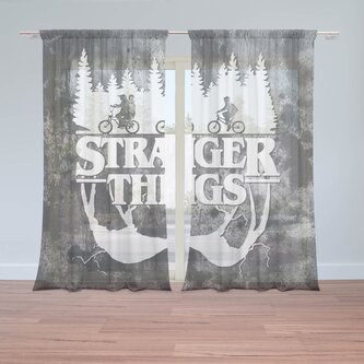 Záclony Stranger Things White: 2ks 150x250cm