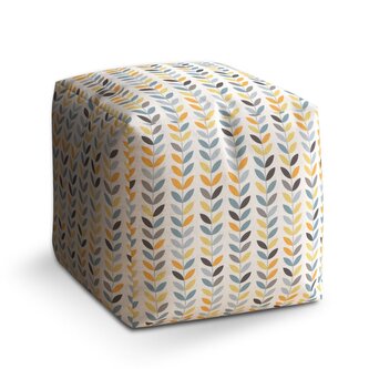 Taburet Cube Barevné lístky: 40x40x40 cm