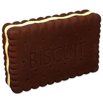 Hračka Dog Fantasy Latex sušenka tmavá se zvukem 10,5cm