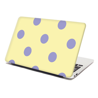 Samolepka na notebook Fialové tečky: 29x20 cm