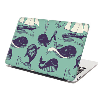 Samolepka na notebook Velryby: 29x20 cm