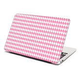 Samolepka na notebook Růžovobílé kosočtverce: 38x26 cm